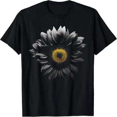 Sunflower IllustrationArt Graphic Flower Motif Sunflower T-Shirt