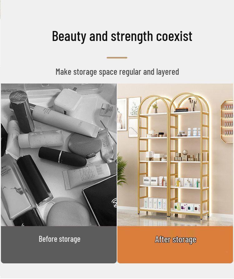 Multi-layer Display Rack for Cosmetics & Nail Salon Storage