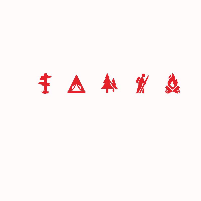 Cute And Interesting Car Sticker Decals Camping Icons Vinyl Art Sticker Rear Window Decor Car Sticker
