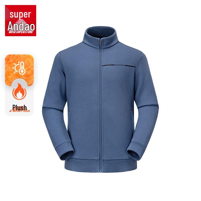 Anta Men's Fleece-Lined Stand-Collar Training Jacket