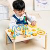 Wooden Busy Board: Multifunctional Activity Table for Toddlers, Bead Maze & Early Education Toy