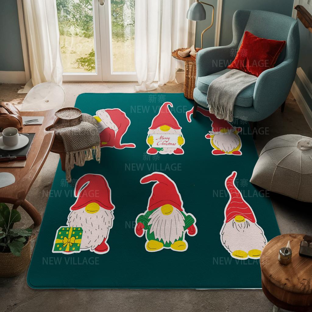 House Entrance Carpet Home Door Mat Living Room Bath Foot Bathroom Non-slip Water Absorption Rugs Bath Merry Christmas Winter