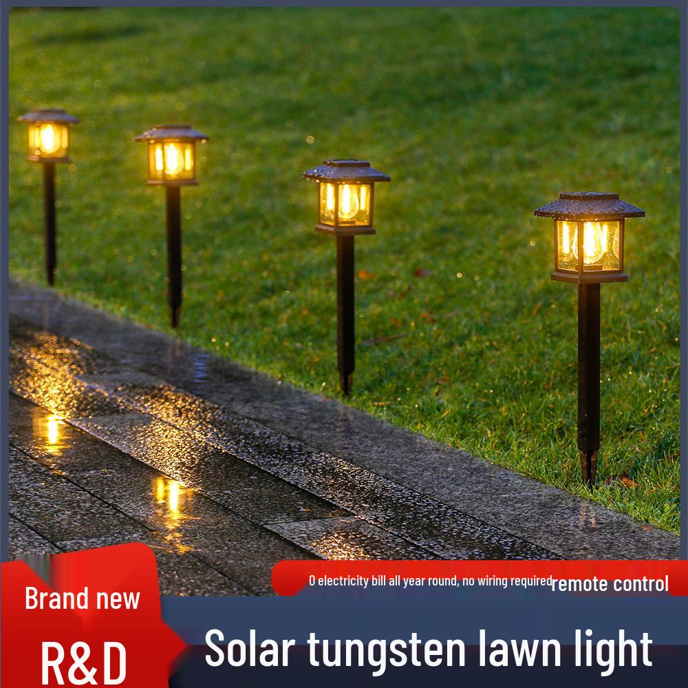Solar LED Filament Rasenleuchte für Außenlandschafts- und Hofdekoration