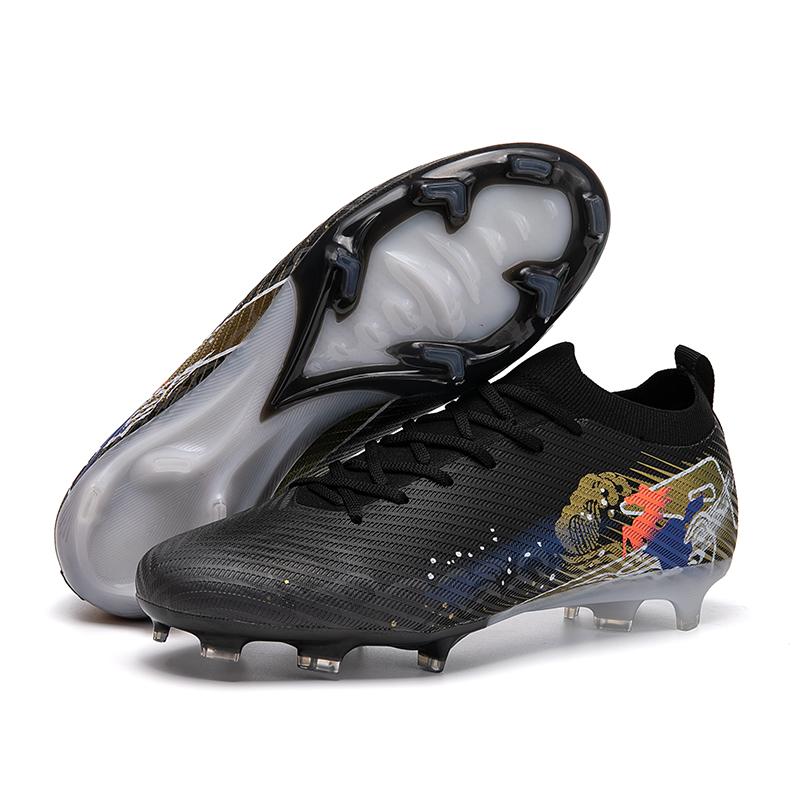 New Men Football Boots Non-Slip Training Shoes Soccer Shoes Match Ultralight Soccer Cleats FG Long Spikes Outdoor Drop Shipping