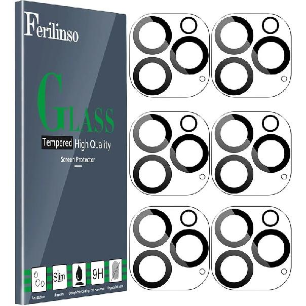 Ferilinso [6 Pack] Camera Lens Protector for iPhone 14 Pro Max iPhone 15 Pro Max iPhone 14 Pro iPhone 15 Pro Accessories camera screen Cover 9H Glass 6.9 INCH / 6.3 INCH