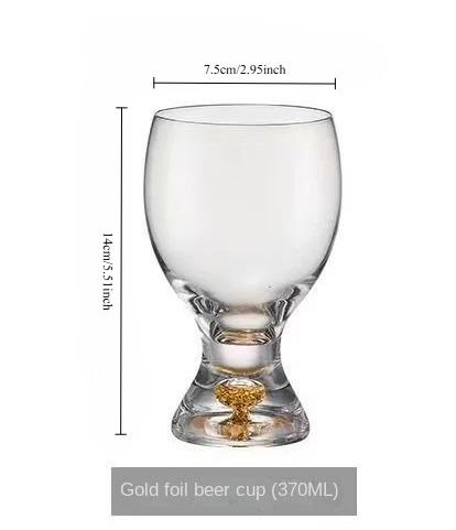 High-grade Craft Brewing Wheat Root Beer Cups Home Creative Cold Drink Cups Juice Cups Wine Cups Creative Gold Foil Beer Cups