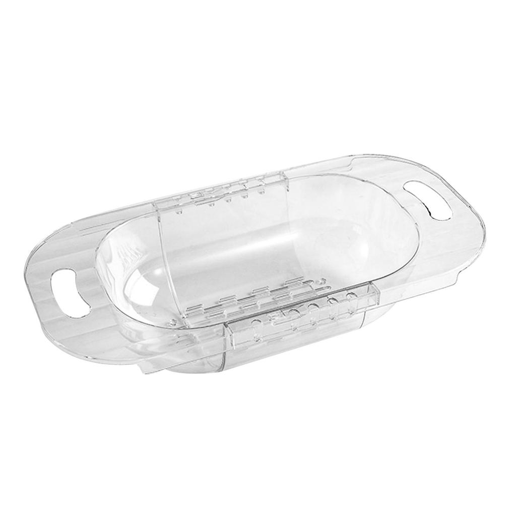 Extendable Strainer Basket Household for Dishes Pasta Drain Vegetables Clear