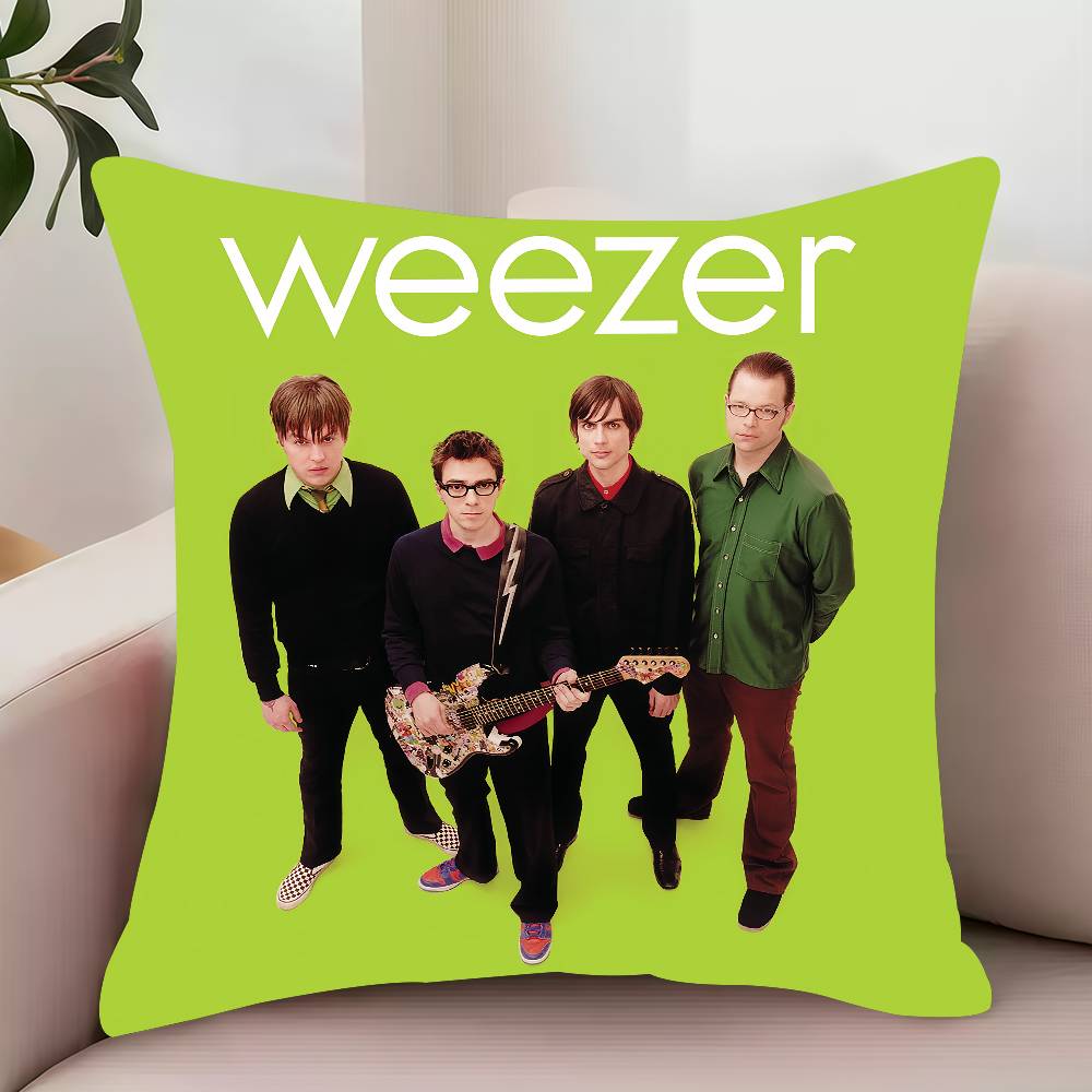 Band W-Weezer Pillow Case Decor Protective Covers Comfortable soft for Sofa Living Room Home office