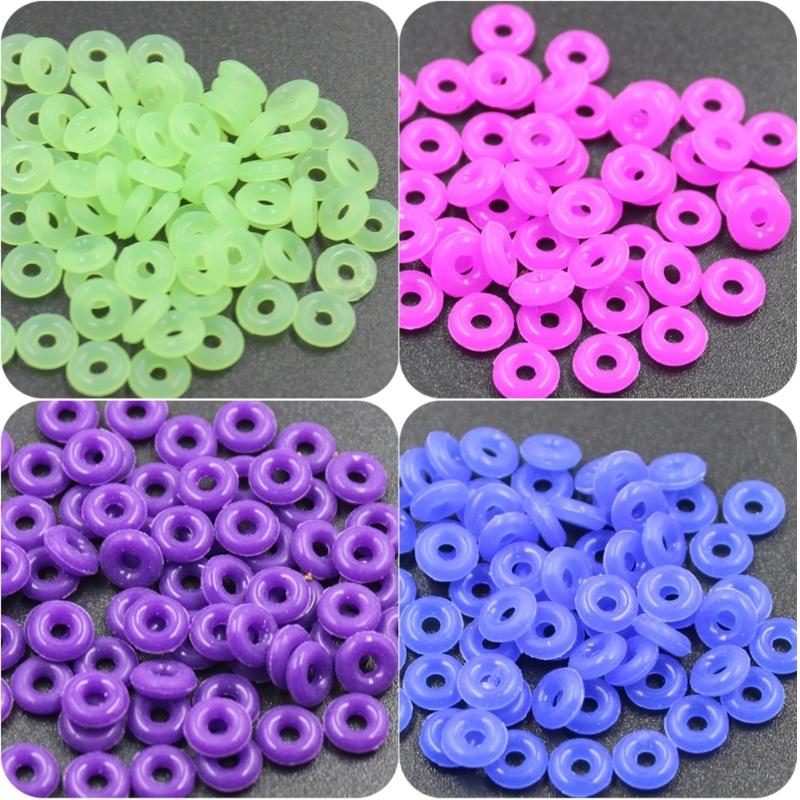 Pakket van 100 Siliconen Afstandhouders Ringen Armbanden Ringen Siliconen Textuur Sieraden Maakbenodigdheden voor Armband Ketting Oorbellen