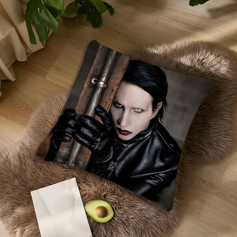 

MMarilyn MManson Under God cushion cover Living Room Accent Couch Back Support Square Lounge Restful Nap Companion Pillow Case 30x30 cm