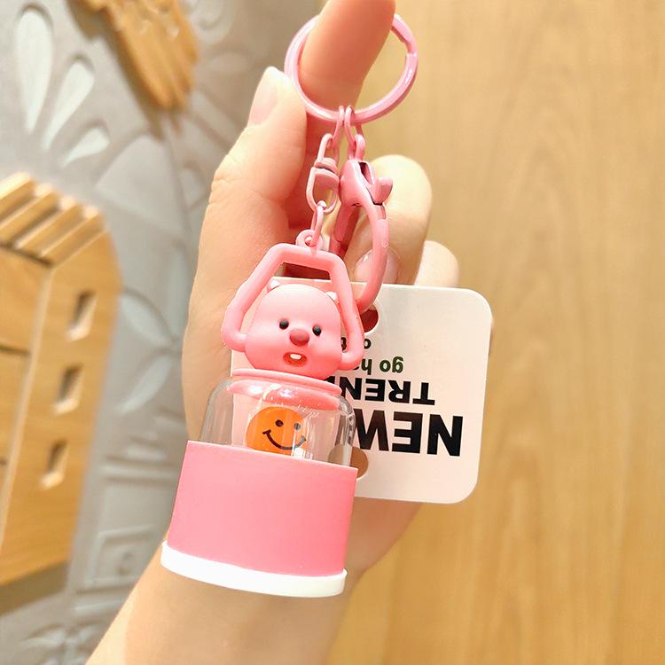 Cartoon Little Bear Night Light Keychain: Cute Gift & Backpack Pendant