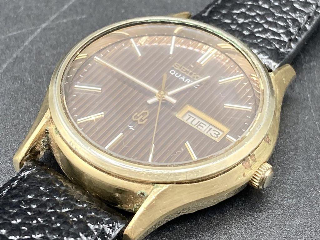 [USED] Battery strap replaced. SEIKO 0843-8050-G Seiko Brown.
