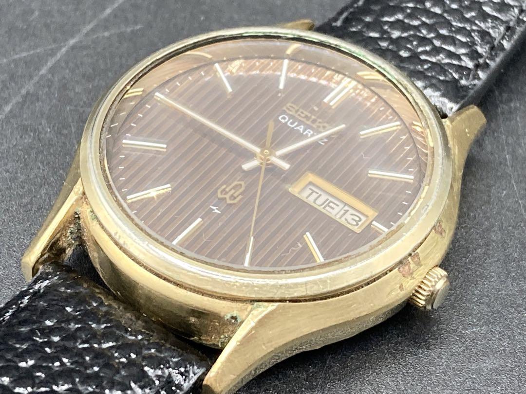 

[Б/У] Заменен ремешок для аккумулятора. SEIKO 0843-8050-G Seiko Коричневый.