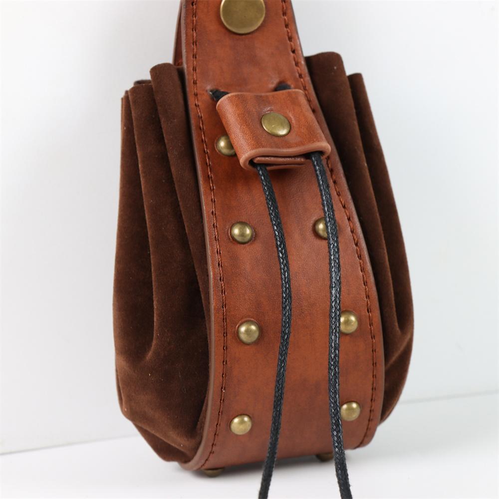 Cosplay Medieval Retro Belt Renaissance Waist Bag Viking Knight Skirt Clip Keychain Halloween Role-playing Prop