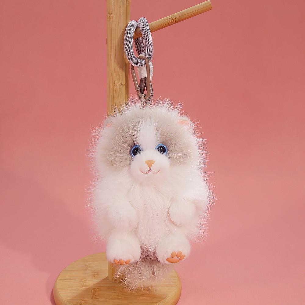 Plush Cat Keychain With Soft Short Pile Cotton For Gift And Decoration