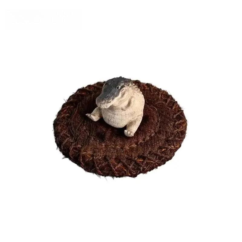 1 Stück Boutique Teetier Kleines Krokodil Teetier Ornament Handgefertigt Teezermonie Teespiel Finanzielle Teetisch Geschenk