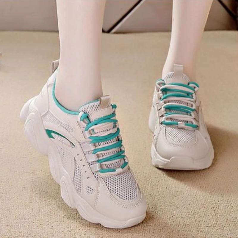 Casual Aesthetic Lace Up Running Shoes for Women Korean Original 39 New In Light High Quality Offers 2025 Woman Footwear On Sale