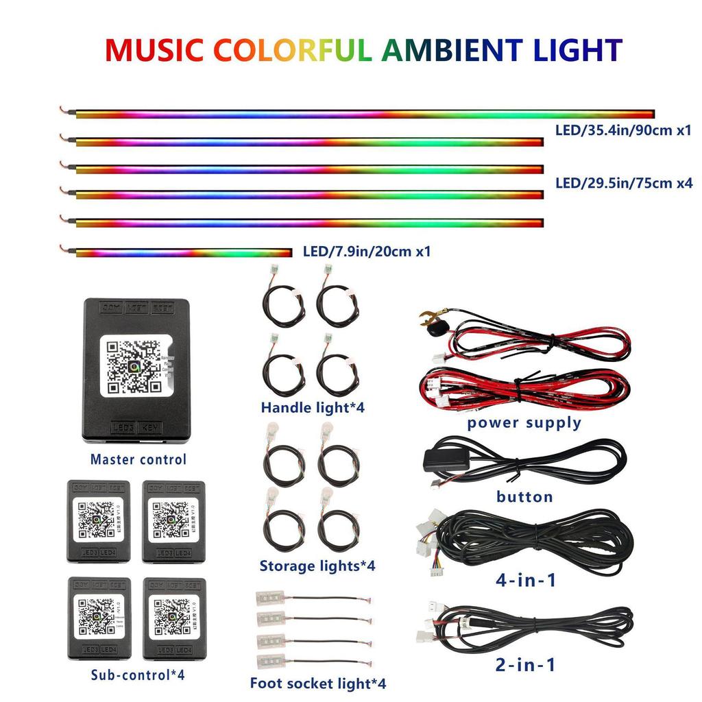 LED Interior Ambient Lights for 2017-2018 Jeep Renegade