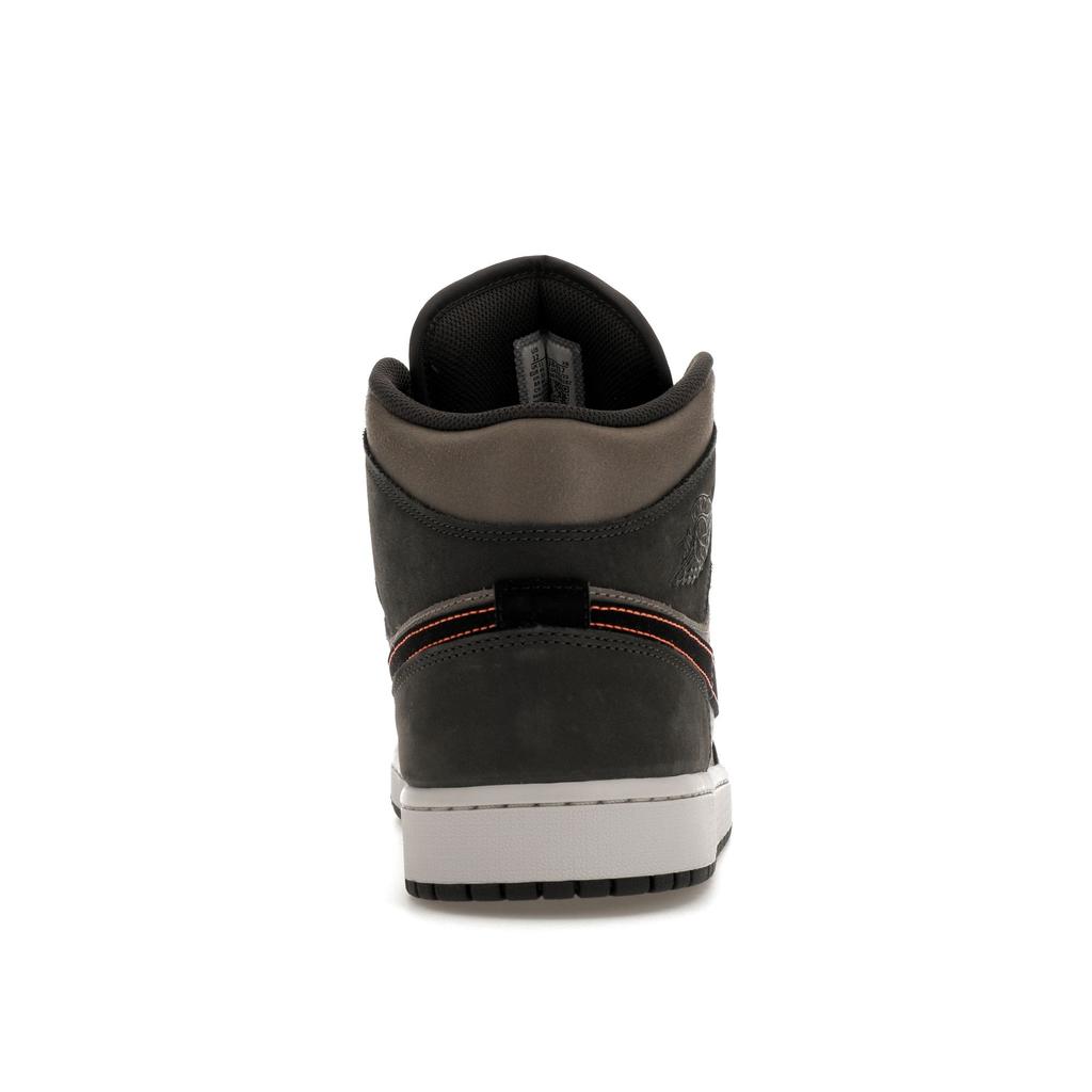 Air Jordan 1 Mid SE Night Stadium Men Sneakers Grey Black Flat-Pewter FQ8338-017