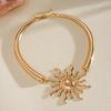 Minimalist Design Statement Collar Necklace Exaggerated Clavicle Chain Sun Pendant Choker  Summer