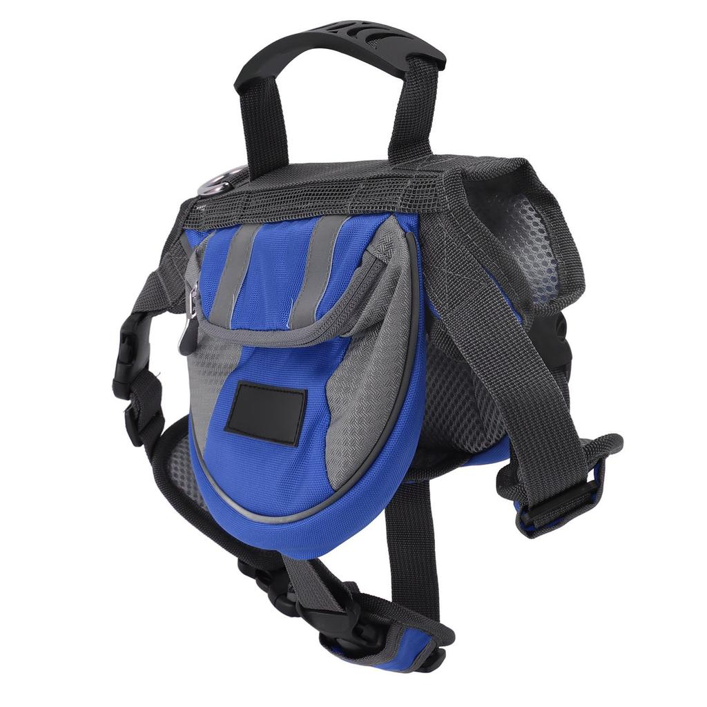 Dog Backpack Saddle Bag with Reflective Stripe Large Capacity Multifunction Dog Harness Saddlebag