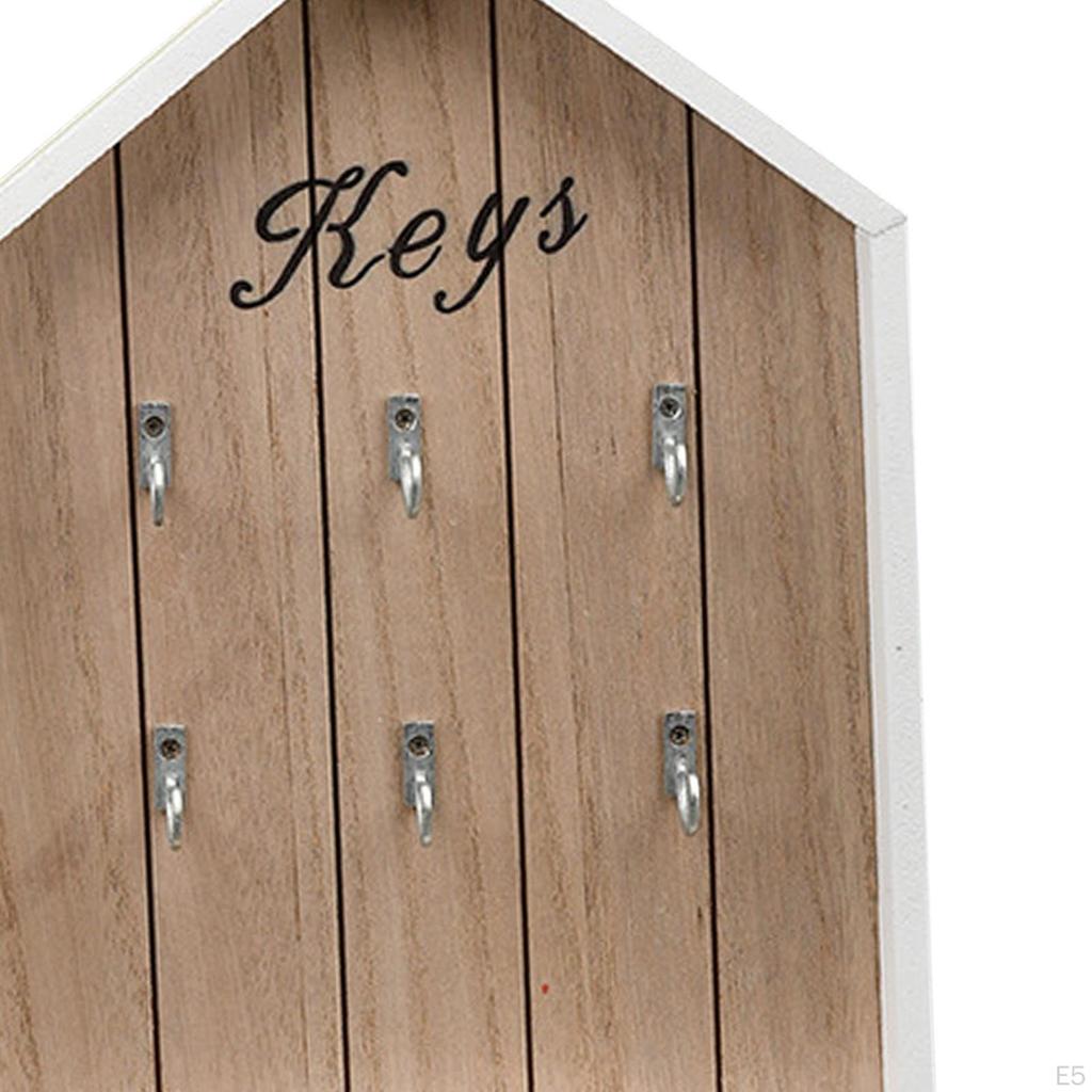 Rustikaler Schlüsselhalter aus Holz mit Aufbewahrung - Wand-Organizer für den Eingangsbereich