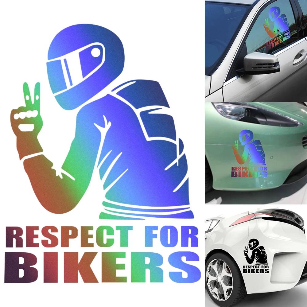 1pc 15x11CM Respect Biker Sticker For On Car Motorcycle Vinyl 3D Stickers Motorcycle Vinyl 3D Stickers And Decals Moto Stickers