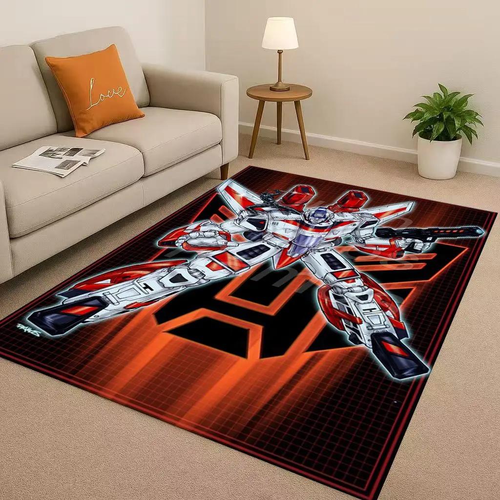 3D T-Transformers Optimus Prime Bumblebee Cartoon Living Room Non-Slip Area Rug Carpet For Bedroom Sofa,Easy Clean Home Doormat