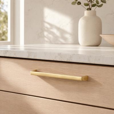 Brass Gold Finish Cabinet Door Handles Luxury Style Minimalist Design Wardrobe Door Handles Storage Handles Hardware Accessories