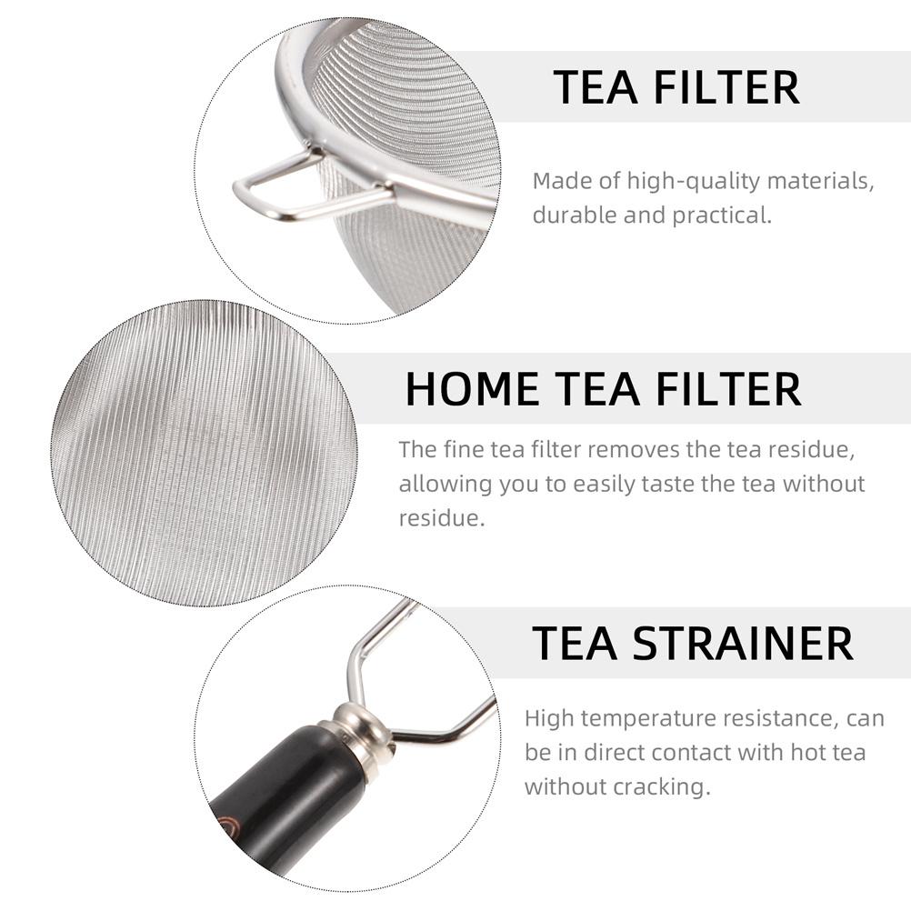Premium Stainless Steel and Ceramic Tea Filter with Uniform Mesh Design for Home Use Ergonomic Handle Convenient Loose Tea