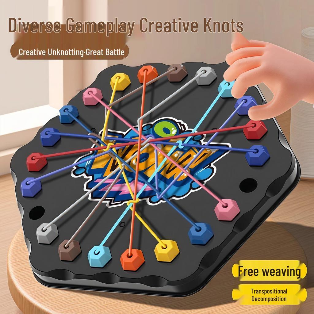 Exclusive Newcomer Challenge: Brain-Training Rope Puzzle for Two-Player Parent-Child Interaction