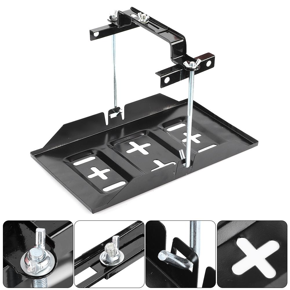 Battery Hold Bracket Battery Tray Bracket Storage Battery Holder Tray Mount Hold Down Clamp Bracket Kit Car Accessory