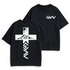 God Is Greater Than Highs And Lows Mountain Cross Cotton T-Shirt Double Sided