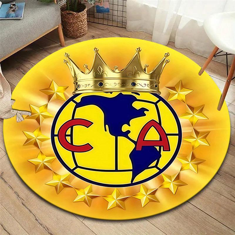 Club America Round Area Rug,Carpet Rug for Living Room Bedroom Sofa Playroom Decor,Non-slip Floor Mat