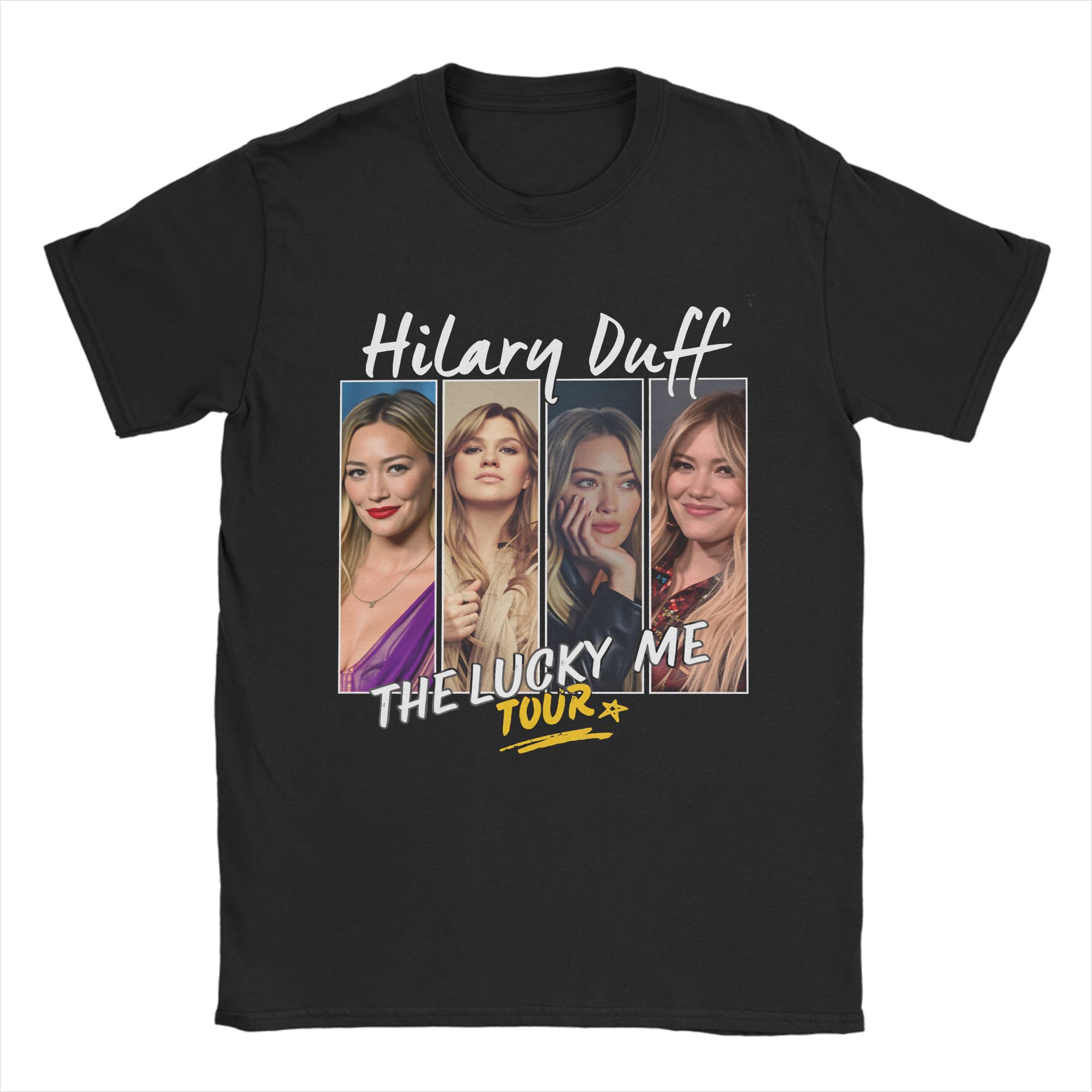 Hilary Duff The Lucky Me Tour 2026 Tee Shirt for Unisex Women Graphic Print T Shirts 100 Cotton Clothes S