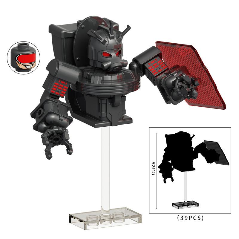 Building Block Toilet Man Monitoring Human Figure Titan Speaker And Tv Man Figure Assembly Play