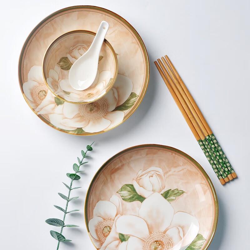 Jinmingli Zestawa Ceramicznej Zastawy Stołowej Camellia Love