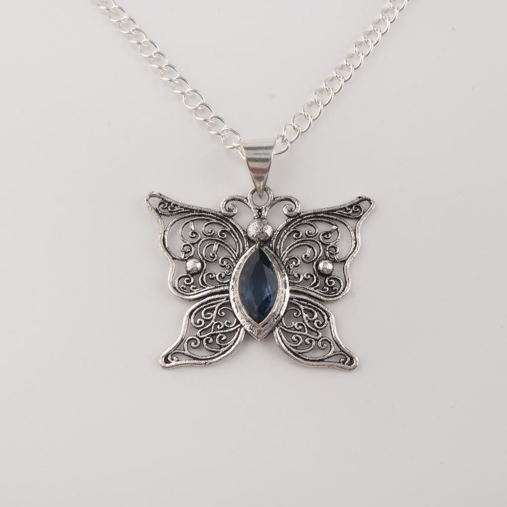 London Blue Topaz Gemstone 925 Sterling Silver Stylish Pendant 1.5" Handmade Jewelry For Women CP-41-10