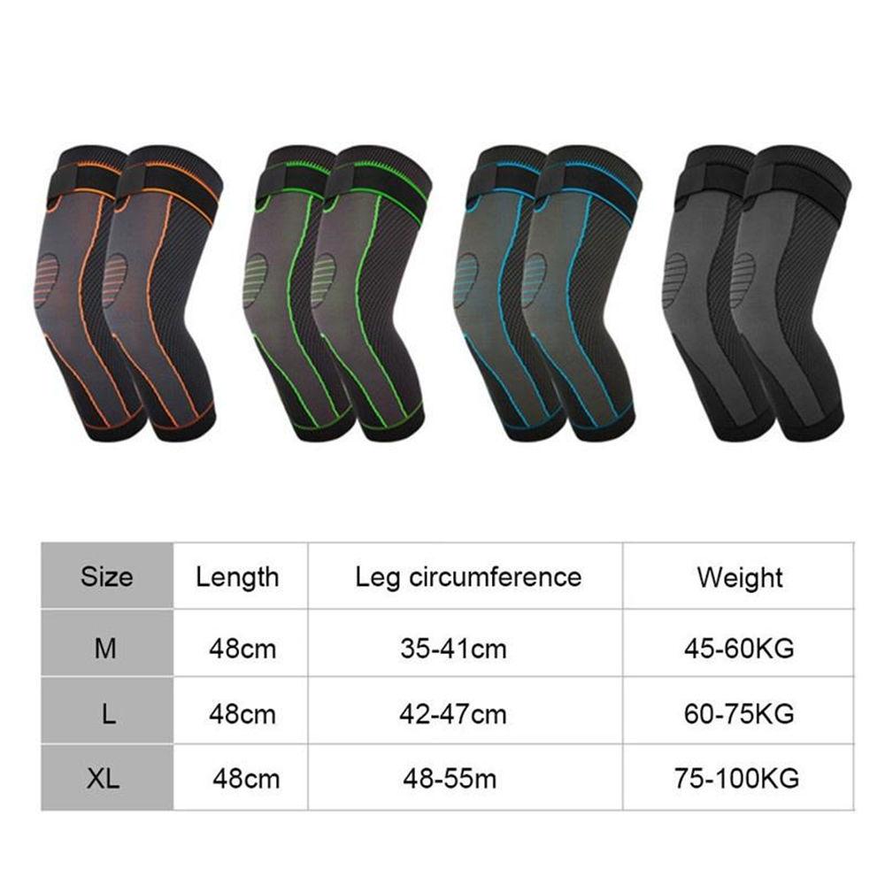 1Pair Sports Knee Pads Leg Sleeves Long Compression Leg Sleeve Knee Sleeves Protect Leg for Man Women Basketball Arthritis