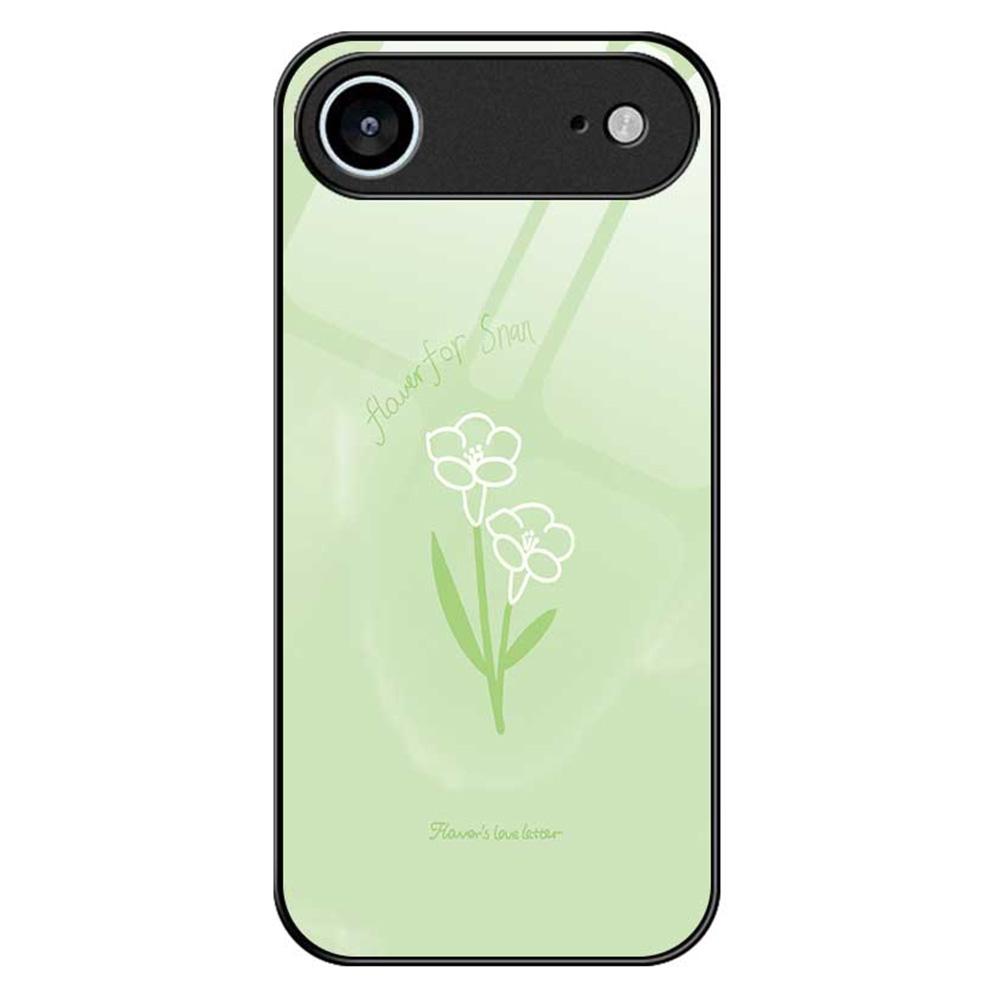 For iPhone 17 Air Case Anti Drop TPU PC Tempered Glass Pattern Printing Phone Back Cover