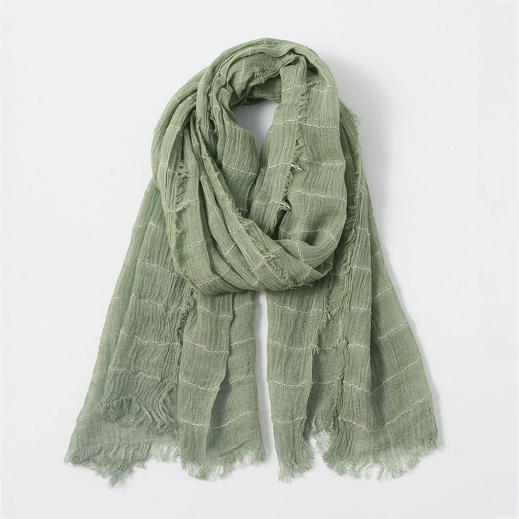 New Men Scarf Plaid Yarn-Dyed Striped Men'S Scarves Short Tassel Long Shawl Autumn Winter Male Accessories Wraps