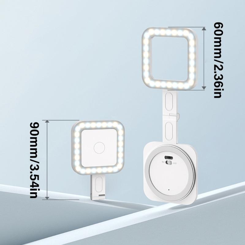 Wiederaufladbares LED-Fülllicht Magnetische Befestigung Für Handy-Content-Ersteller Make-up Einstellbare Temperatur Faltbar