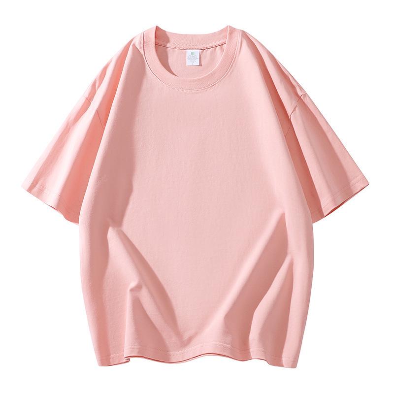 

Dewu Unisex Solid Color Loose Fit Cotton T-shirt - 240g, Drop Shoulder, Short Sleeve, Spring/Summer Style 3XL