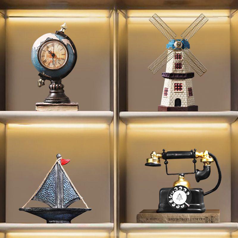 European Retro Telephone Ornament for Living Room, Wine Cabinet, TV Cabinet, or Office Display.