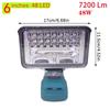 For Makita 18V Li-Ion Battery Led Work Light 3/4/6/8 Inch Flashlight Portable Emergency Flood Lamp Camping Lamp