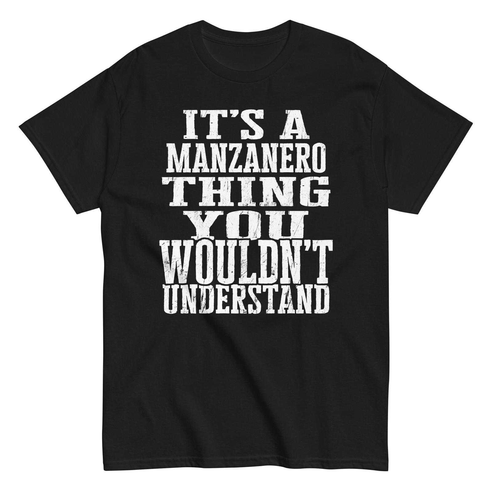 Its a Manzanero Thing Family Reunion First Last Squad Name T Shirt S разноцветный