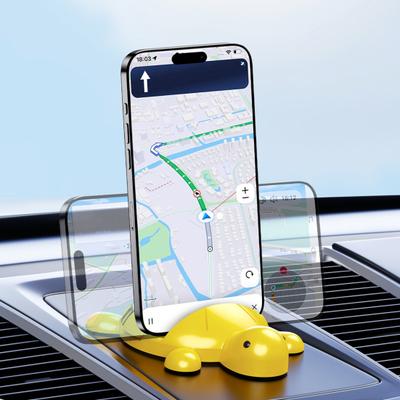 Support de Téléphone de Voiture avec Plaque Numéro de Stationnement 2-en-1 Multifonctionnel Forme Tortue Support de Téléphone Portable Rotation 360 Degrés Fixation Téléphone Tableau de Bord Véhicule