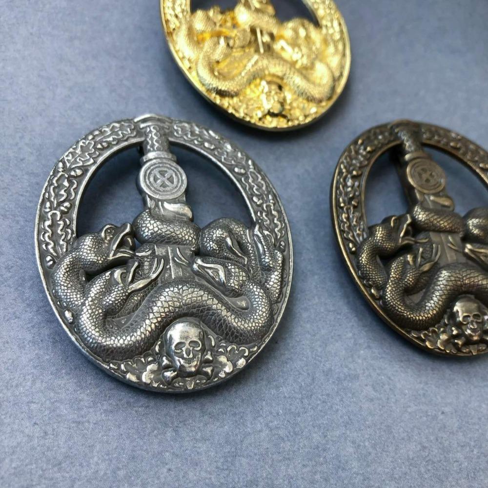 Medaglia Anti-Turismo Tedesca, Medaglia Commemorativa Straniera, Medaglia Sovietica, Spilla Medusa Hydra, Distintivo Teschio, Regalo di Natale, Calze della Befana
