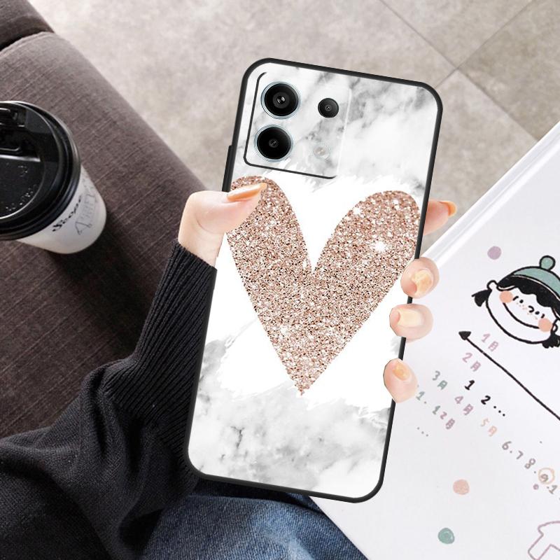 Love Rose Gold Style Cover For Xiaomi Redmi Note 14 10 11 12 13 15 Pro Plus Case For Redmi 15 15C 14C 12C 10C 13C