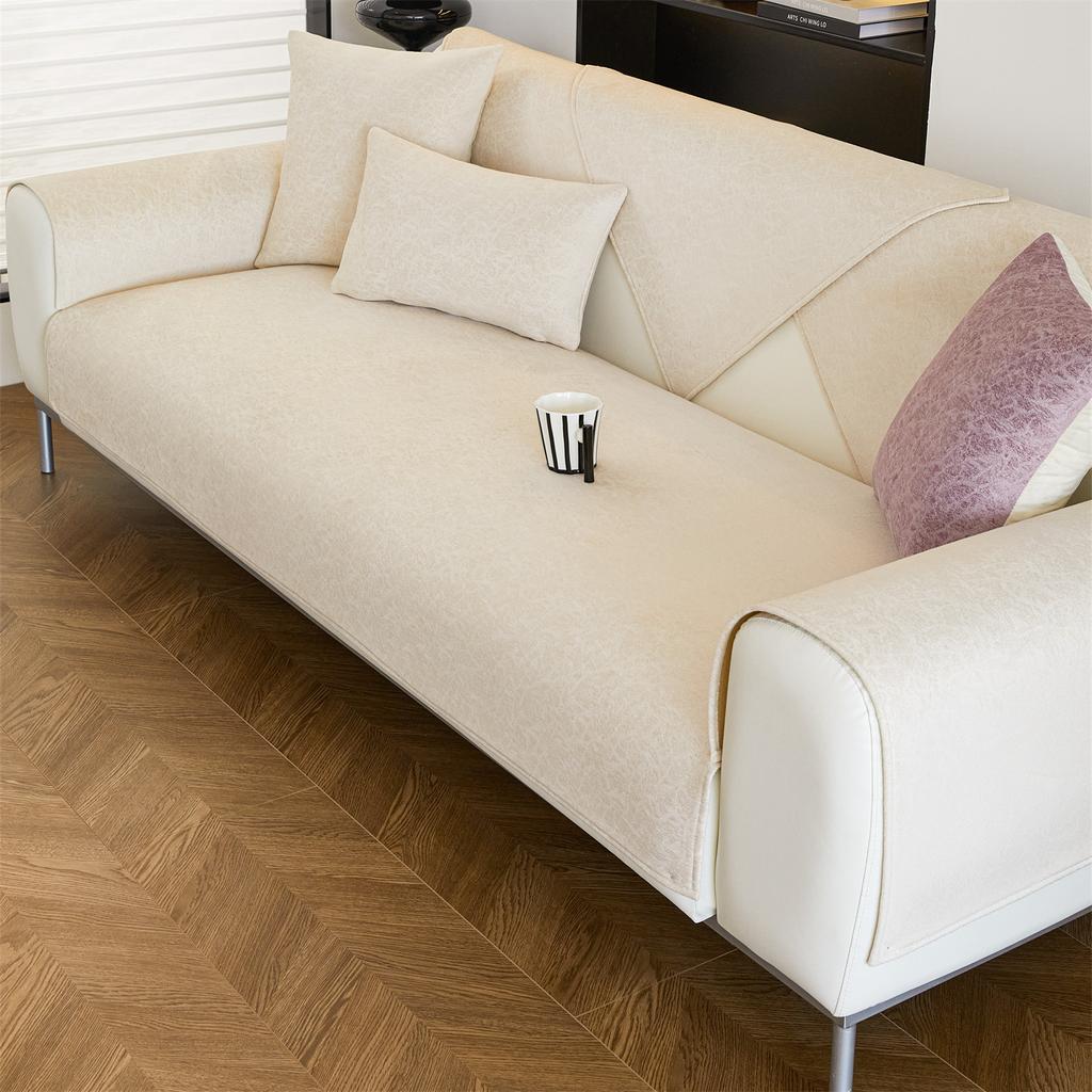 1 Stück Sofabezug aus holländischem Fleece, Einfaches Muster, Rutschfester Sofabezug, Möbelschutz für Schlafzimmer, Büro, Wohnzimmer, Zuhause